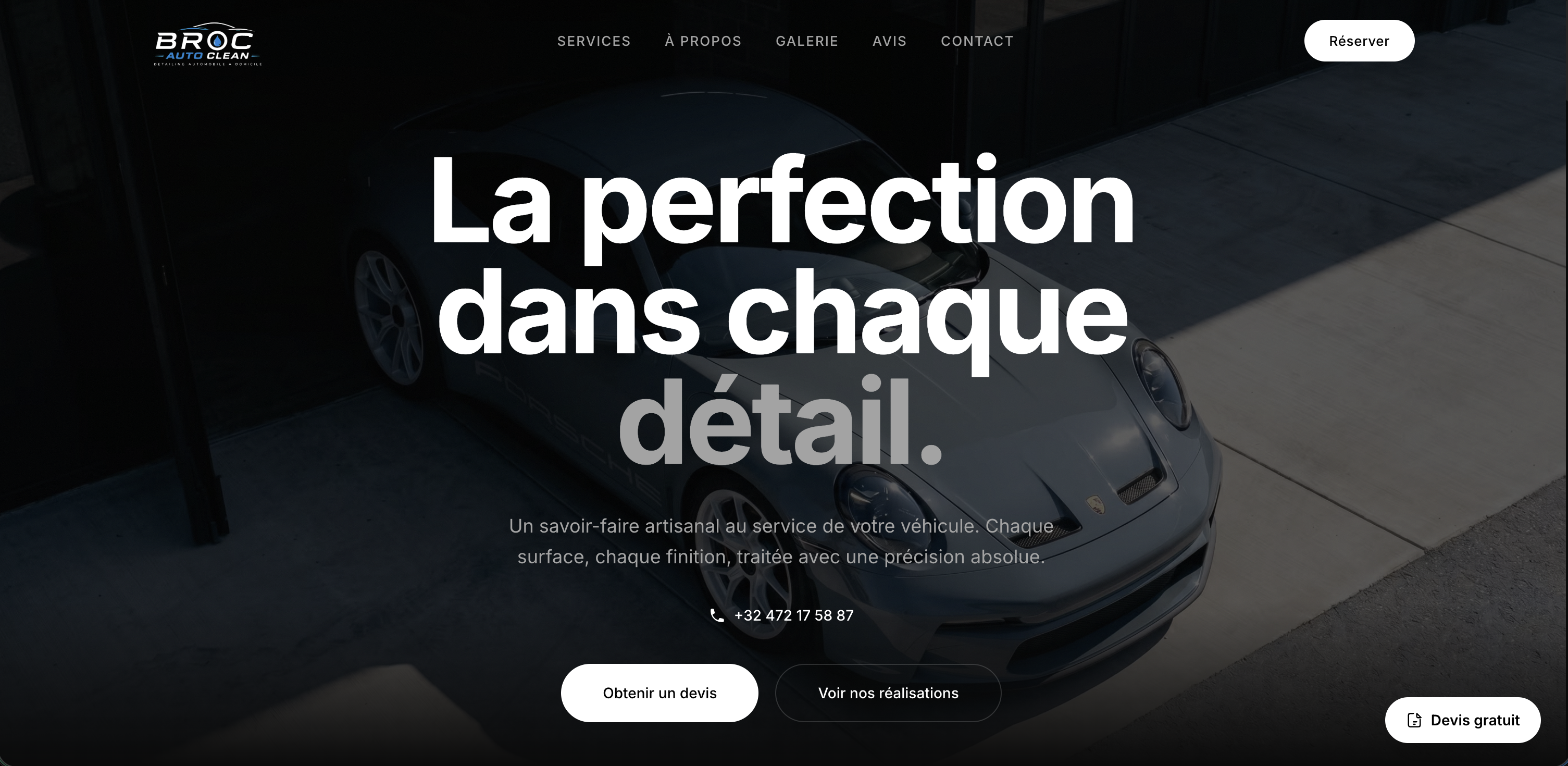 Aperçu du site Broc'Auto Clean